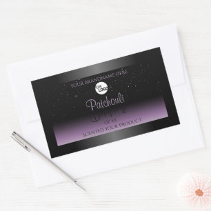 Black Purple Gradient Product Labels Glitter Logo