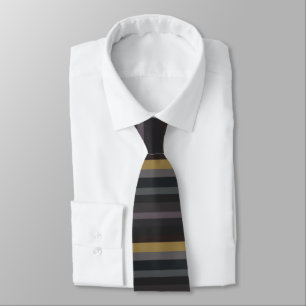 Black purple lilac and grey modern stripe tie
