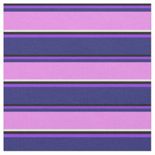 Black, Purple, Midnight Blue, Violet, and White Fabric