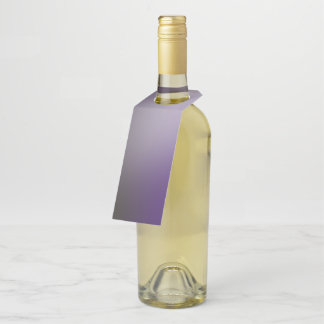 Black Purple Ombre Gradient Blur Abstract Design Bottle Tag