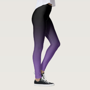 Black Purple Ombre Leggings