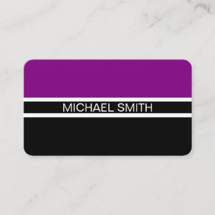 Black Purple Professional Elegant Modern Business Card