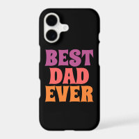  black &purple retro best dad ever csript