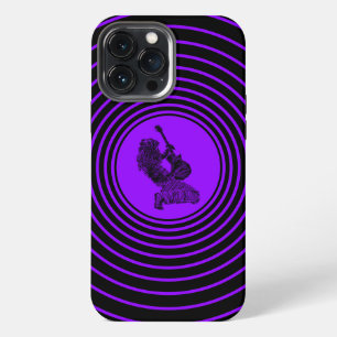 Black Purple Rock Music Circles - Add Your Colours iPhone 13 Pro Max Case