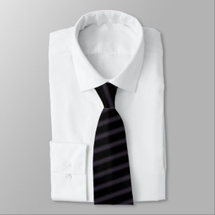 Black Purple Striped Unique Tie