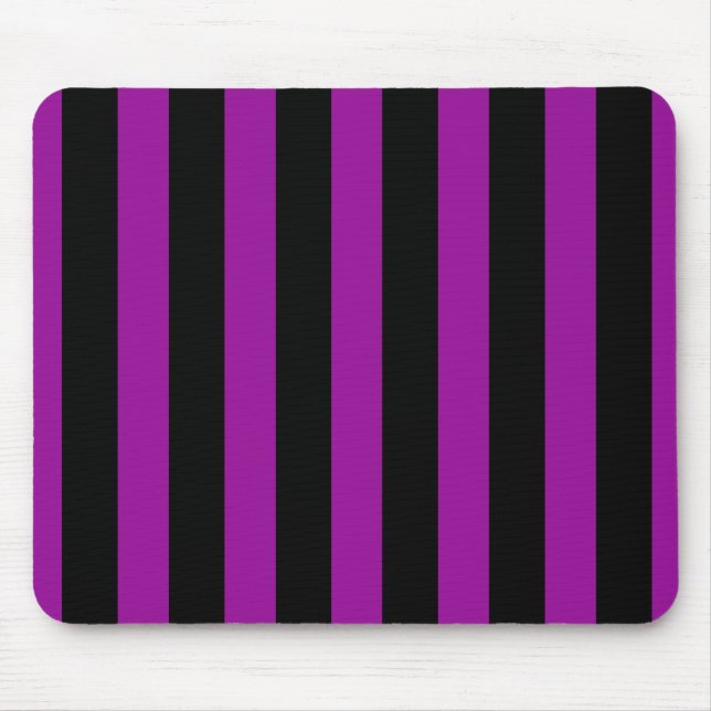 Black & Purple Stripes Mouse Pad (Front)