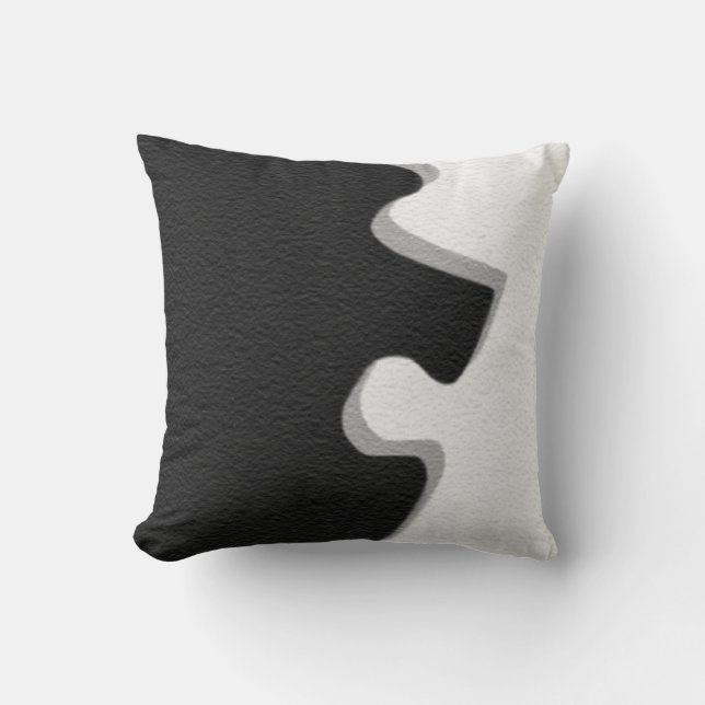 Black Puzzle Piece Pillows (Front)
