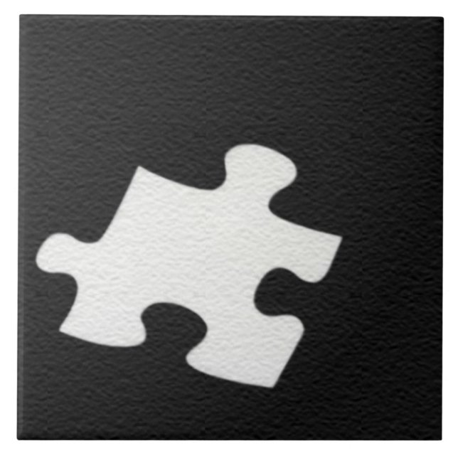 Black Puzzle Piece Tile (Front)