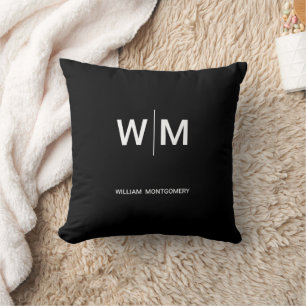 Black QR Code Logo Modern & Elegant Business Cushion