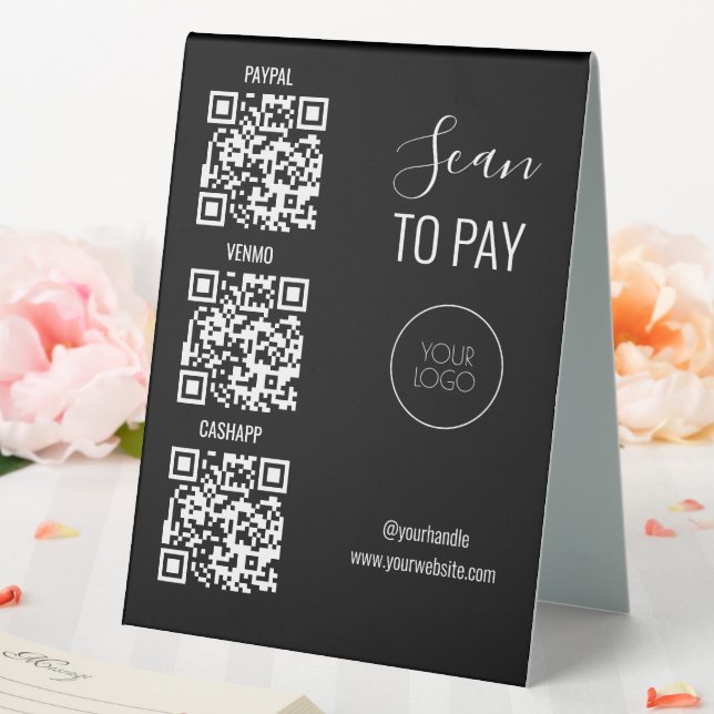 Black QR Code Scan Me Contactless Business Logo (In SItu (Wedding))