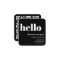 Black | QR Code Social Media Hello