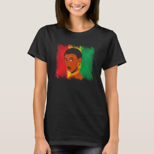 Black Queen  African Black Girl  Black History Mon T-Shirt