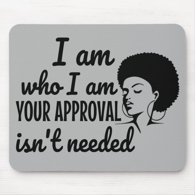Black Queen Afro African American Mouse Pad (Front)