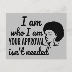 Black Queen Afro African American Postcard