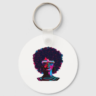 Black Queen Afro Black History Melanin Womens Vapo Key Ring