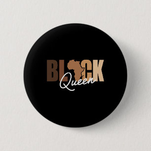 Black Queen Afro Drug Proud Melanin African Americ 6 Cm Round Badge