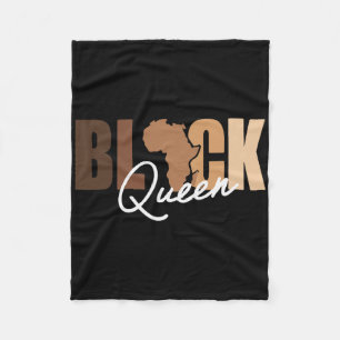 Black Queen Afro Drug Proud Melanin African Americ Fleece Blanket