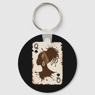 Black Queen Afro Drug Proud Melanin African Americ Key Ring