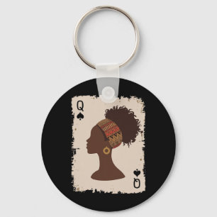 Black Queen Afro Drug Proud Melanin African Americ Key Ring