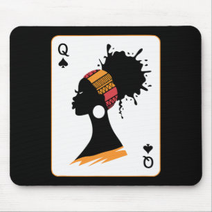 Black Queen Afro Drug Proud Melanin African Americ Mouse Pad