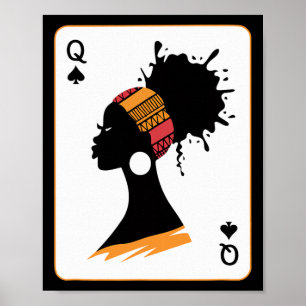 Black Queen Afro Drug Proud Melanin African Americ Poster