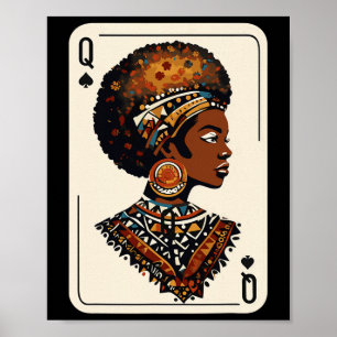 Black Queen Afro Drug Proud Melanin African Americ Poster