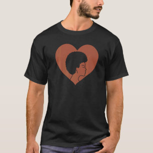 Black Queen Afro Heart Girl Magic Melanin Man Wome T-Shirt