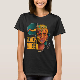 Black Queen Afro Melanin African Women Black Histo T-Shirt