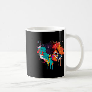 Black Queen Afro Melanin Dripping Art Lover Americ Coffee Mug