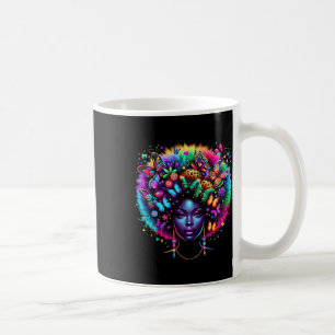 Black Queen Afro Melanin Juneteenth Leopard Butter Coffee Mug