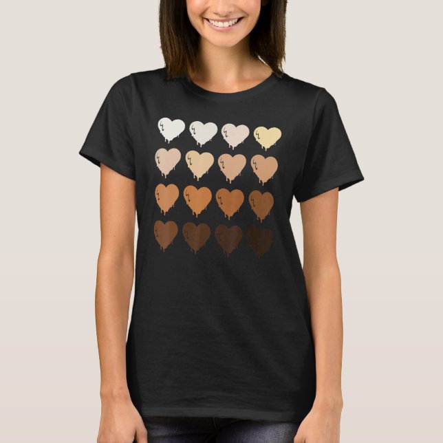 Black Queen Afro Melanin Shades Love African Ameri T-Shirt (Front)