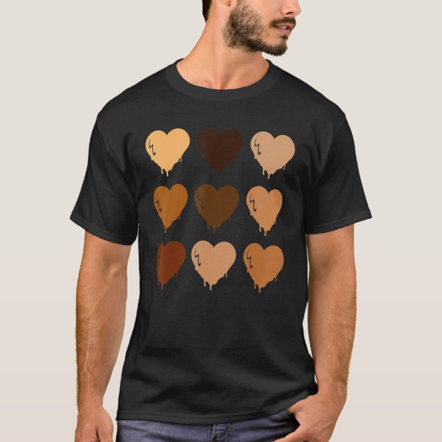 Black Queen Afro Melanin Shades Love African Ameri T-Shirt (Front)
