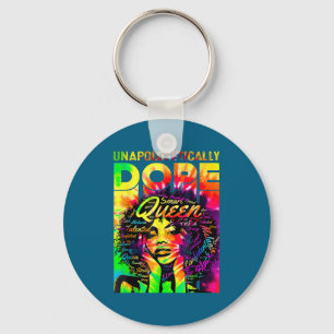 Black Queen Afro Unapologetically Melanin Key Ring