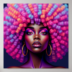 Black queen, afrocentric, blacknificent, woman, me poster