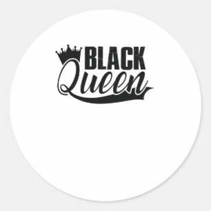 Black Queen Black Woman (3) Classic Round Sticker