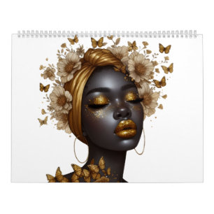 Black queen butterfly bling melanin sista calendar
