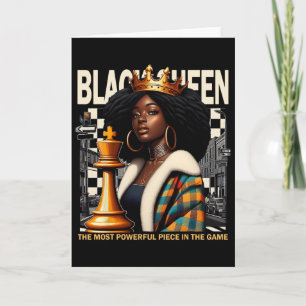 Black Queen Chess Empowerment Black Culture Costum Card