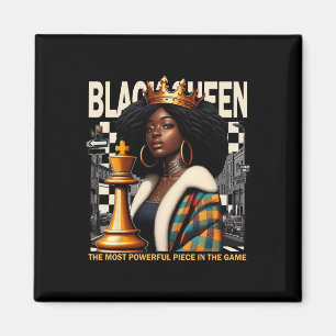 Black Queen Chess Empowerment Black Culture Costum Magnet