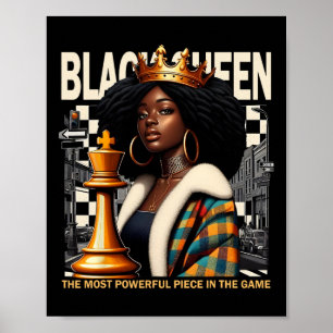 Black Queen Chess Empowerment Black Culture Costum Poster