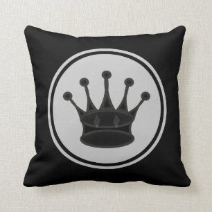Black Queen Chess Piece Cushion