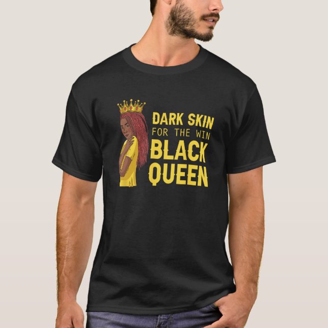 Black Queen Cool History Month Educated - Pride Af T-Shirt (Front)