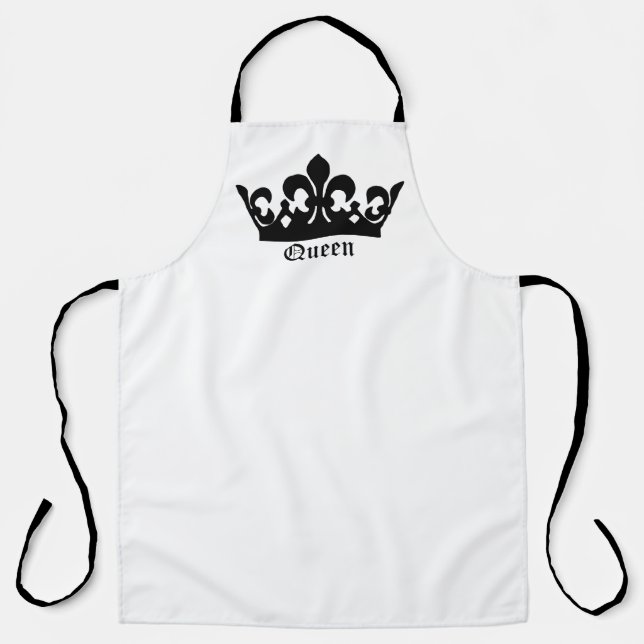 Black Queen Crown Apron (Front)