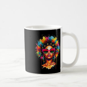 Black Queen Dripping Afro Melanin Black History Ju Coffee Mug