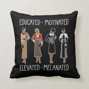 Black Queen Educated Motivated African American Cushion