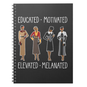 Black Queen Educated Motivated African American Notebook