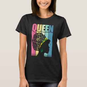 Black Queen Educated Strong Girl Retro Vintage T-Shirt