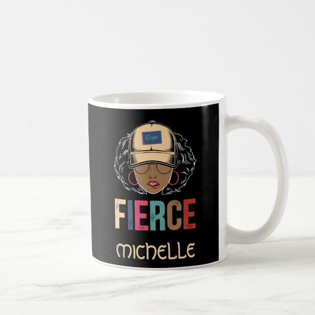Black Queen | Fierce | Black Woman Coffee Mug (Right)