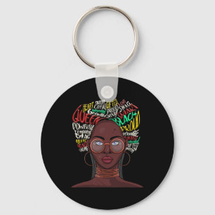 Black Queen For Women African American Natural Afr Key Ring