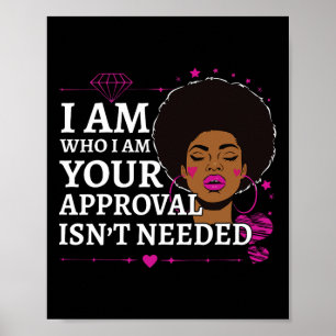 Black Queen Gifts Curly Natural Afro African Ameri Poster