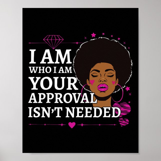 Black Queen Gifts Curly Natural Afro African Ameri Poster (Front)